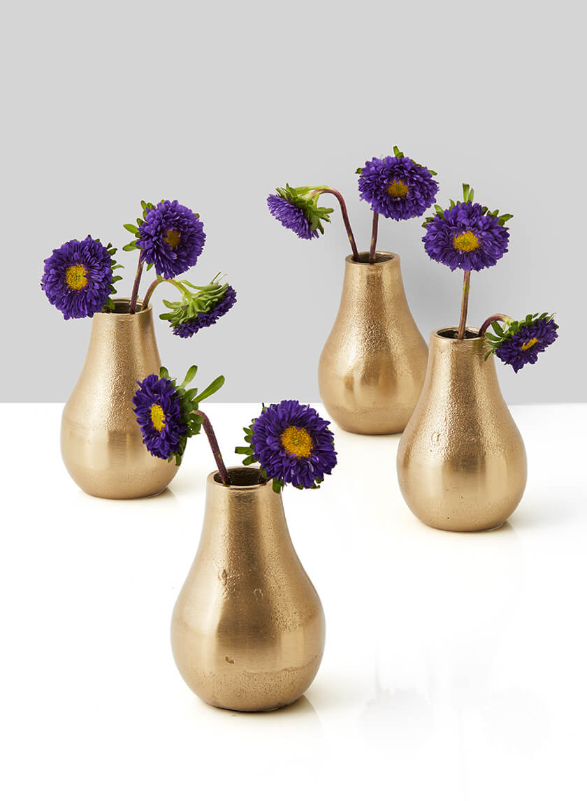 Online Pair Of GG Collection Gold Vases