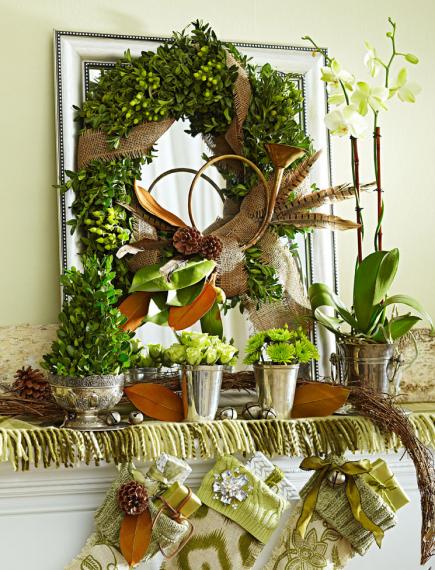 Fresh Holiday Mantel Ideas