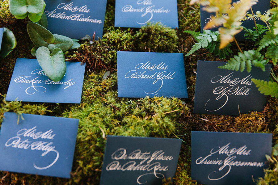 moss escort card display wedding decor the knot