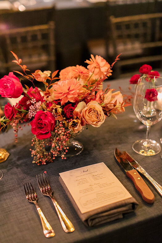 putnam and putnam bowery hotel fall wedding centerpiece