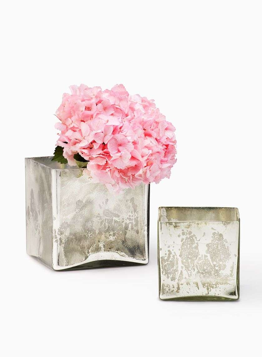 Glass Cube &amp; Oblong Vases