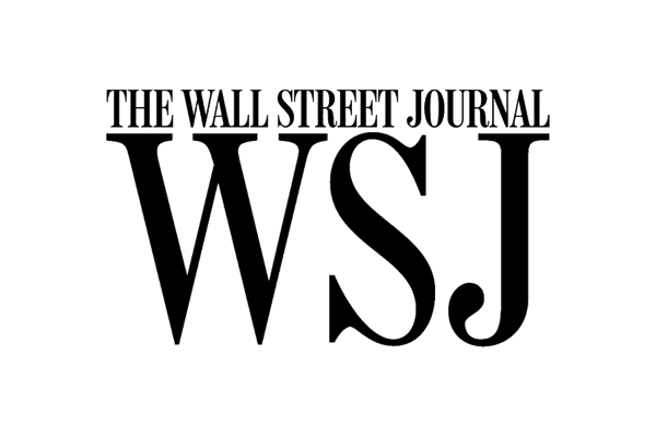 a black and white "WSJ" logo for the wall street journal