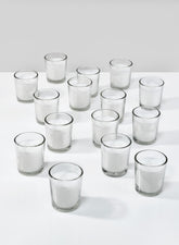 10-Hour White Votives in Clear Glass