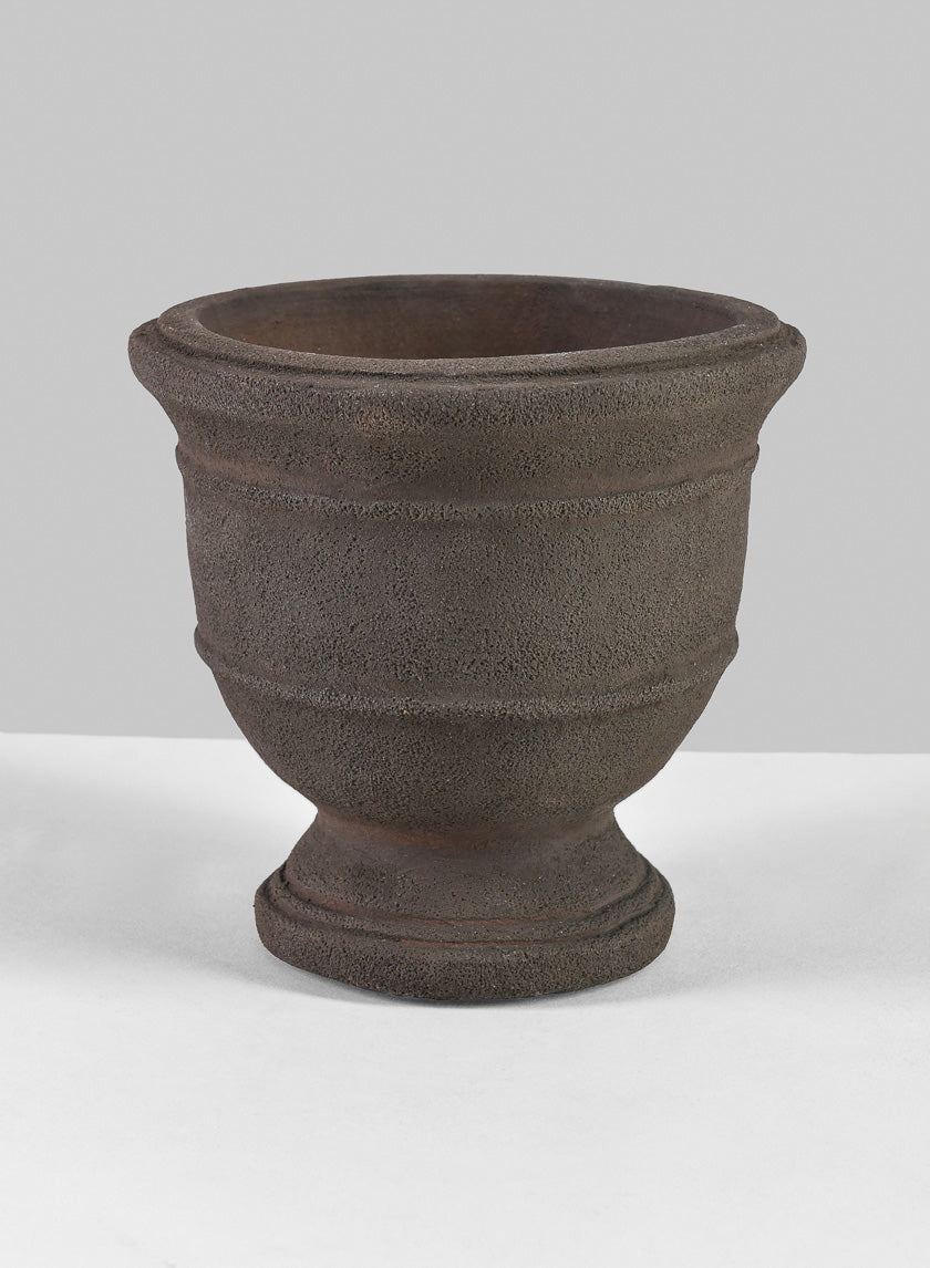 6in Petra Aged Brown Urn