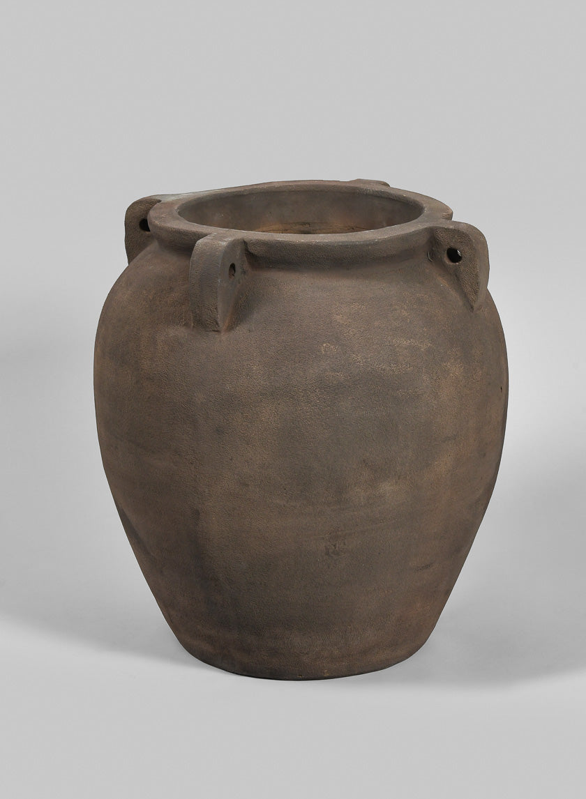 16 in Petra Aged Brown Jar Vase