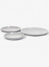 White Glazed Ceramic Saucers