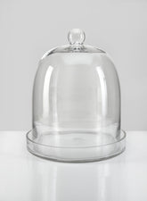 13in Batiste Glass Cloche & Base