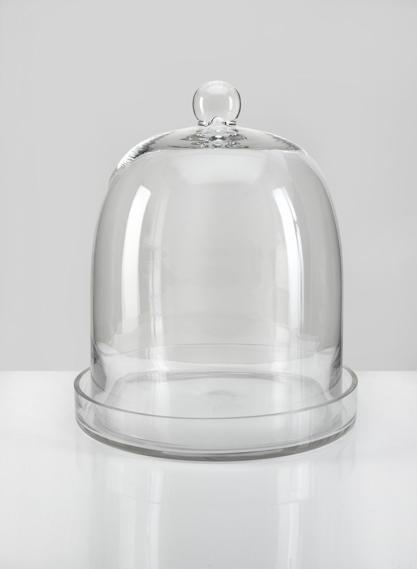 13in Batiste Glass Cloche &amp; Base