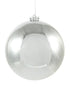 6in (150mm) Shiny Silver Plastic Ornament Balls