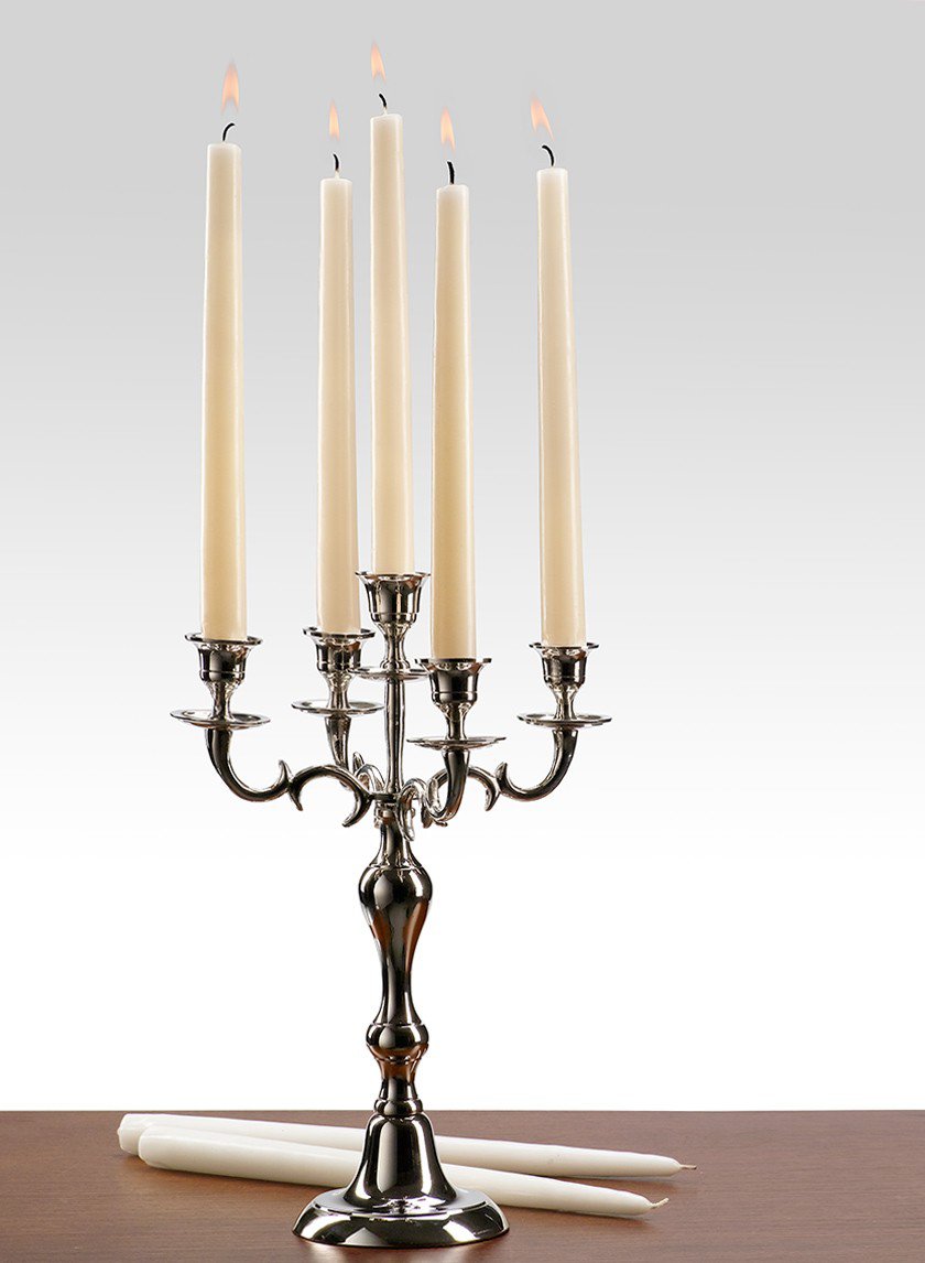 White &amp; Ivory Taper Candles