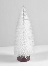 White Glittered Tabletop Christmas Tree