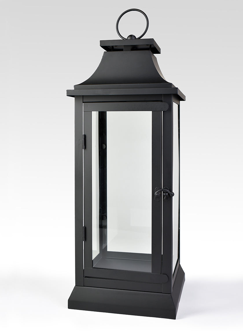 15in, 20in, &amp; 25in Black Hampton Lanterns