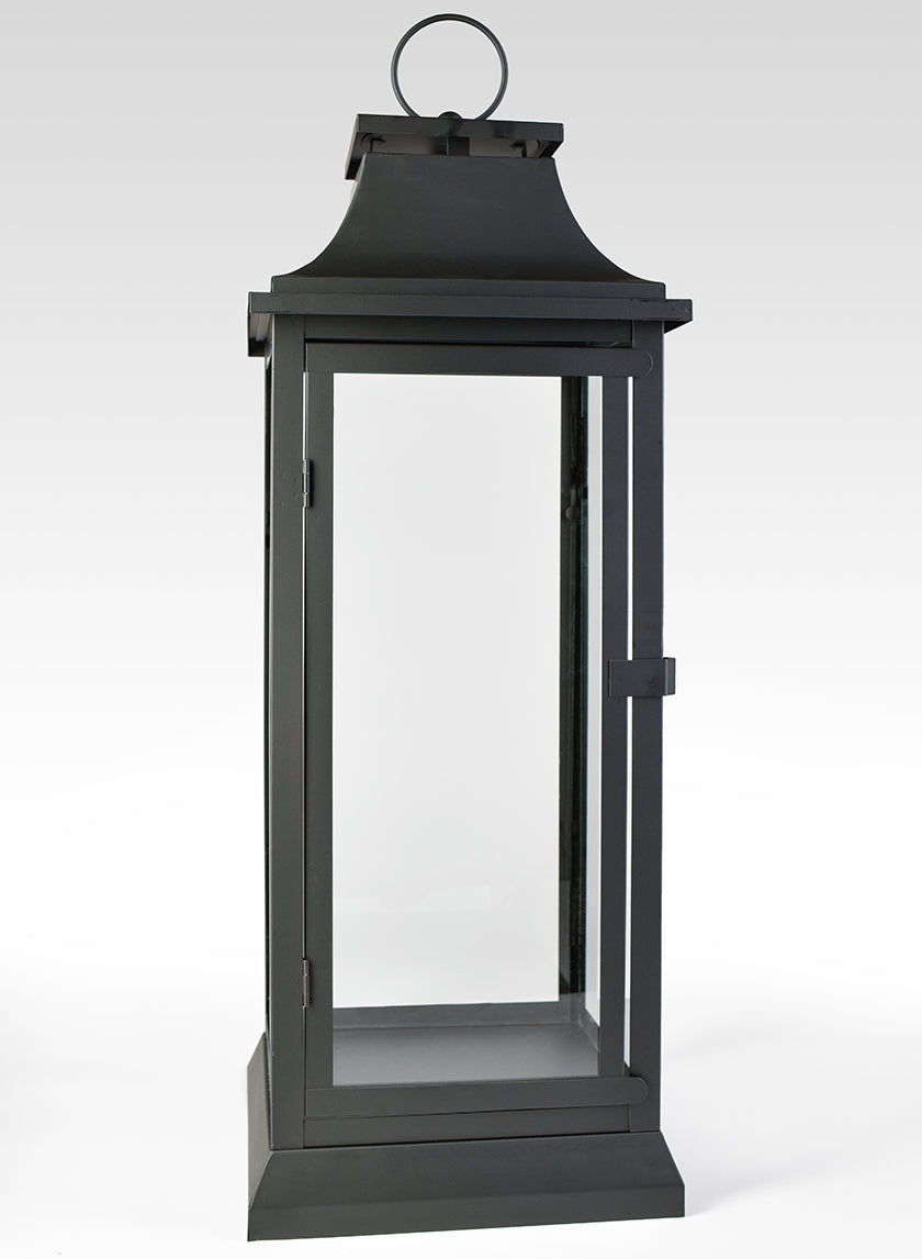 15in, 20in, &amp; 25in Black Hampton Lanterns