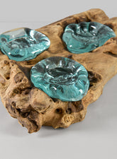 Jakarta Teak Stump With Tea Light Holders