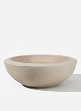 20  1/2in Antique White Stone Lip Bowl