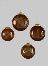 4in Almira Palm Amber Lustre Ornament