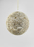 8in Snowflake Hollow Ball - Laser & Champagne Gold Glitter