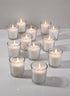 24-Hour White Votives In Clear Glass