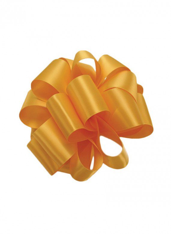 Yellow Gold Double Face Satin Ribbon