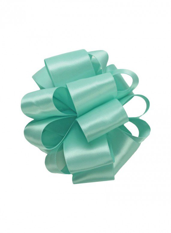 Aqua Double Face Satin Ribbon