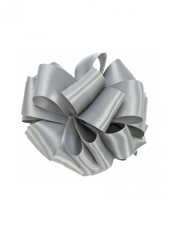 Silver Double Face Satin Ribbon