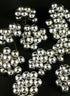 1in (25mm) Shiny Silver Glass Balls on Picks