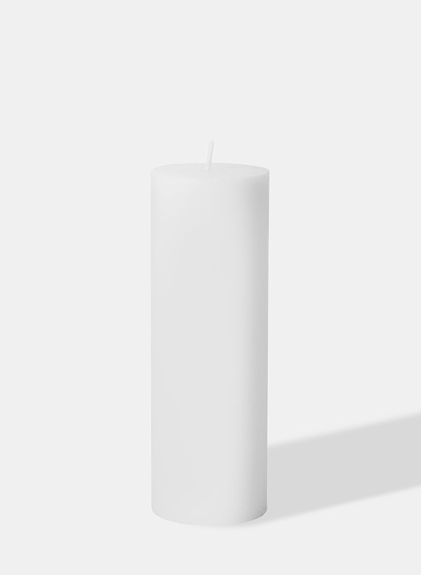 2 x 6in White Pillar Candle