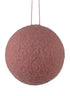 3 1/2in Pink Wool Ball Ornament