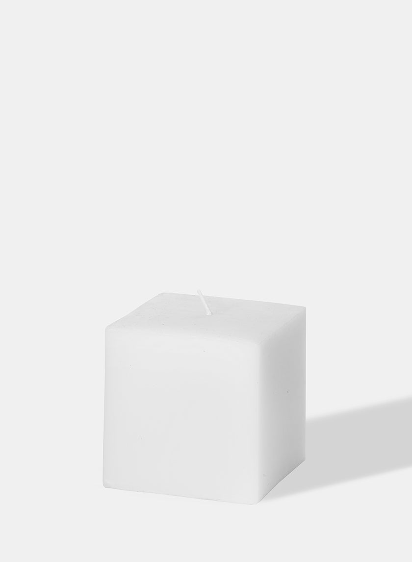 3 x 3in White Square Candle