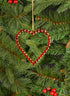 Red Glass Stone Hanging Heart