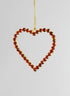 Red Glass Stone Hanging Heart