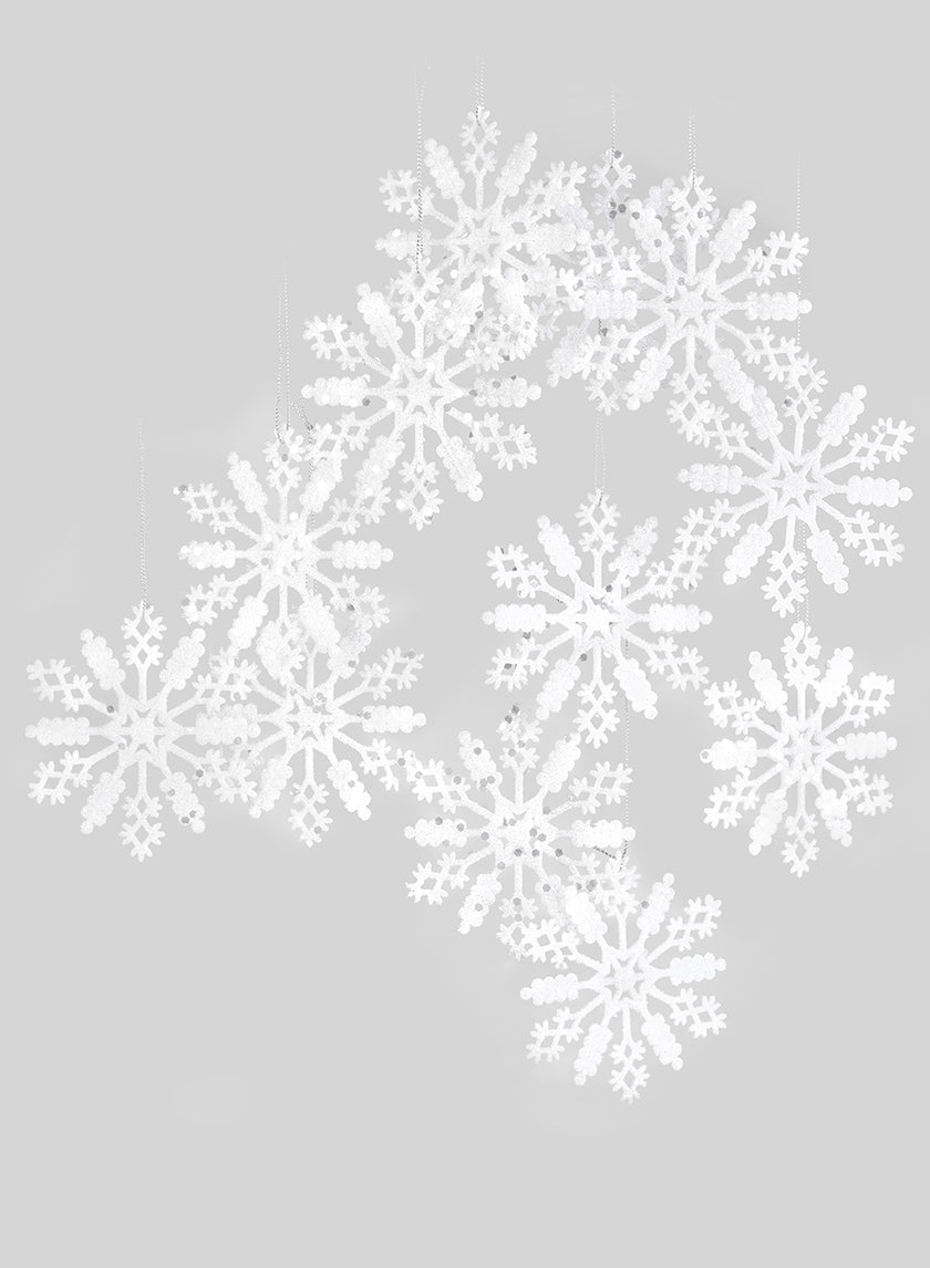 4in Glittered Snowflake Ornament