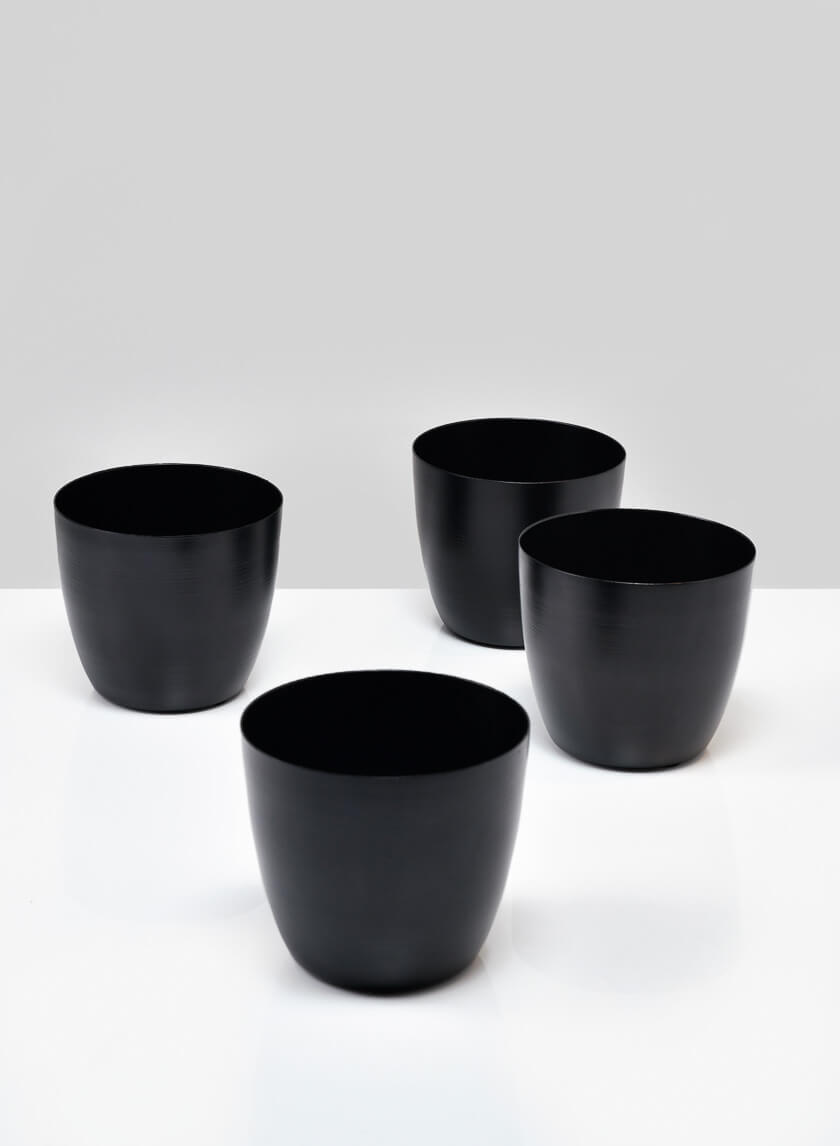 4in Black Elegance Cachepot