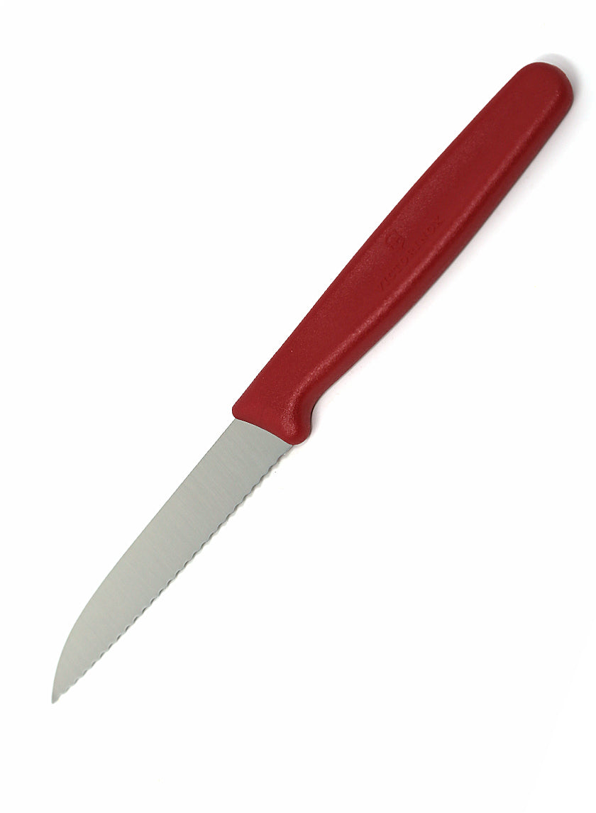 Victorinox 7in Red Serrated Paring Knife