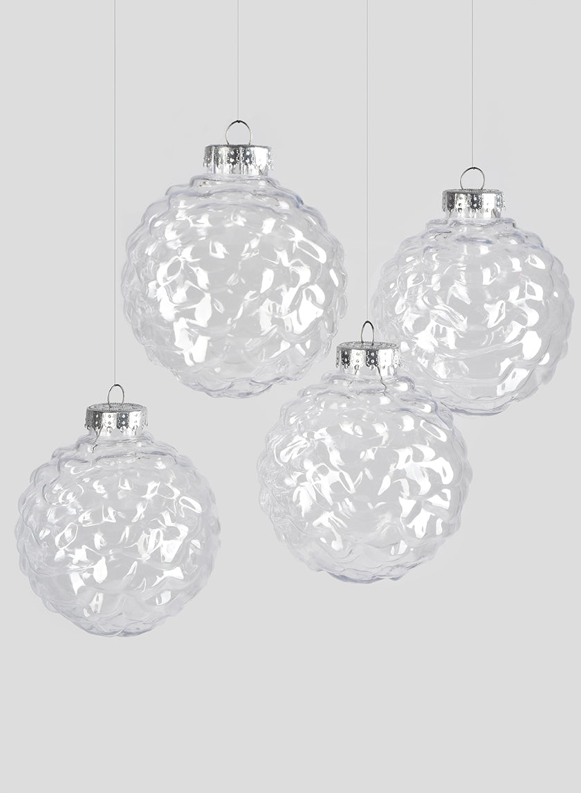 4in Clear Plastic Ornament Balls