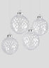 4in Clear Plastic Ornament Balls