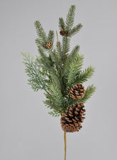 20in Northern Pine Pick With Pinecones