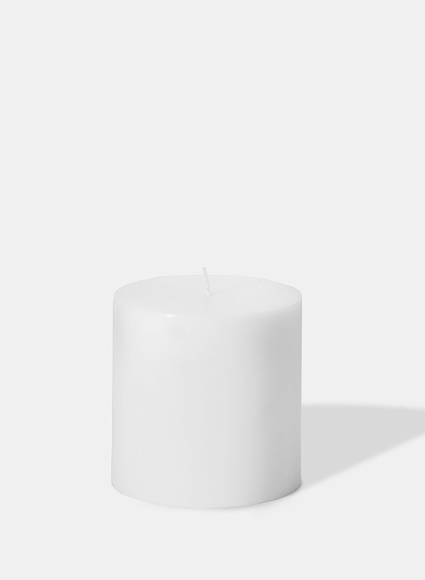 4 x 4in White Pillar Candle