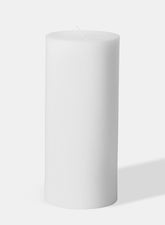 4 x 9in White Pillar Candle