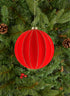 6in Red Flocked Ornament