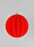 6in Red Flocked Ornament