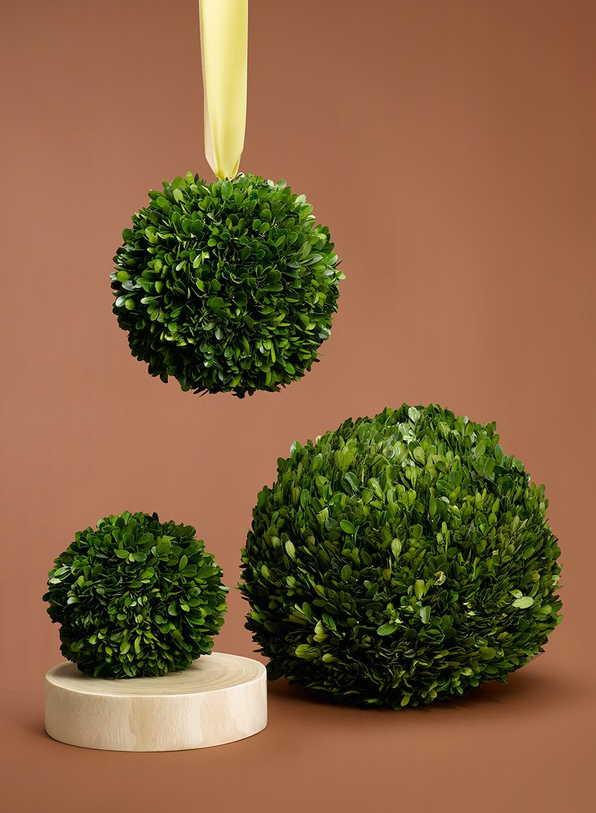 6-, 8-, 12-inch Boxwood Balls