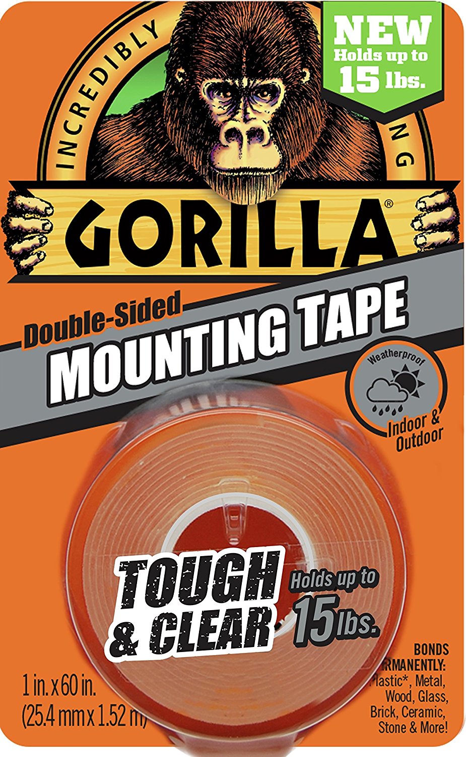 Gorilla Clear Double-Sided Mounting Tape