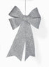 10in Silver Glitter Bow