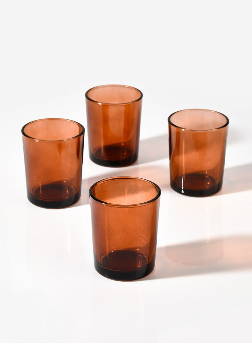 Dark Amber Votive Holder