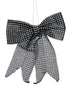 6in Black With Silver Diamond Bow