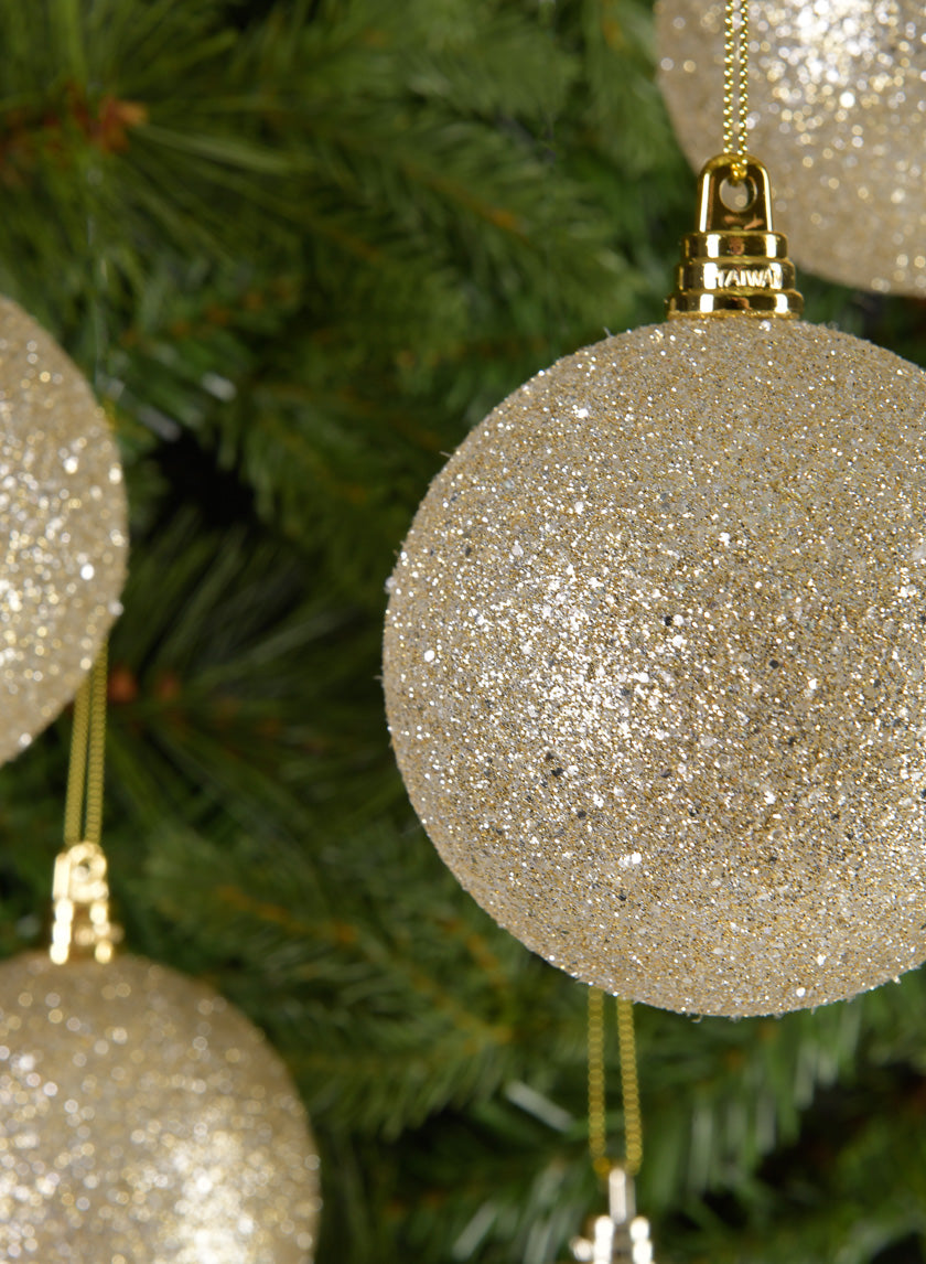 3in Platinum Glitter Ornament