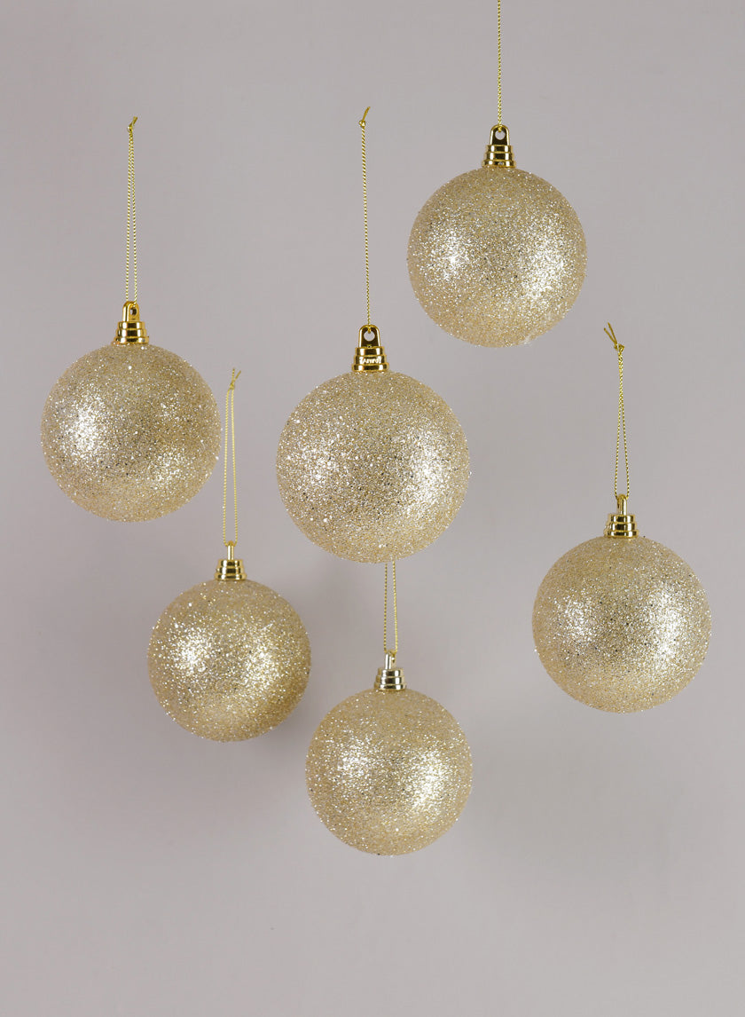 3in Platinum Glitter Ornament