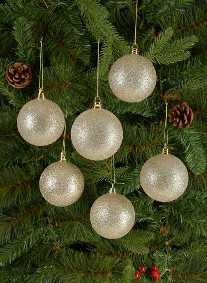 3in Platinum Glitter Ornament