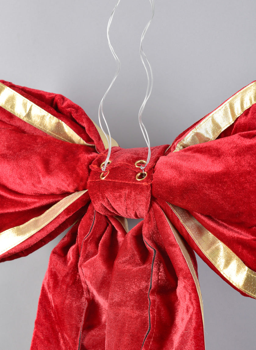 18in Gold Edge Velvet Bow